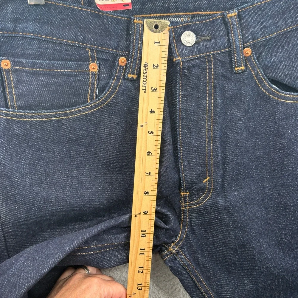 Levis 505 Regular Fit Jeans Mens 34x30 Dark Wash Straight Leg Denim Pants